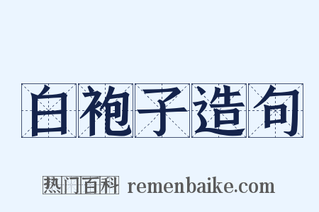 白袍子造句是什么意思的图片